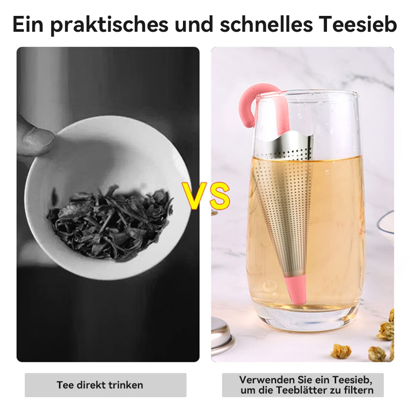 TeaTime™ Schirm-Tee-Ei aus Edelstahl (1+1 GRATIS!)