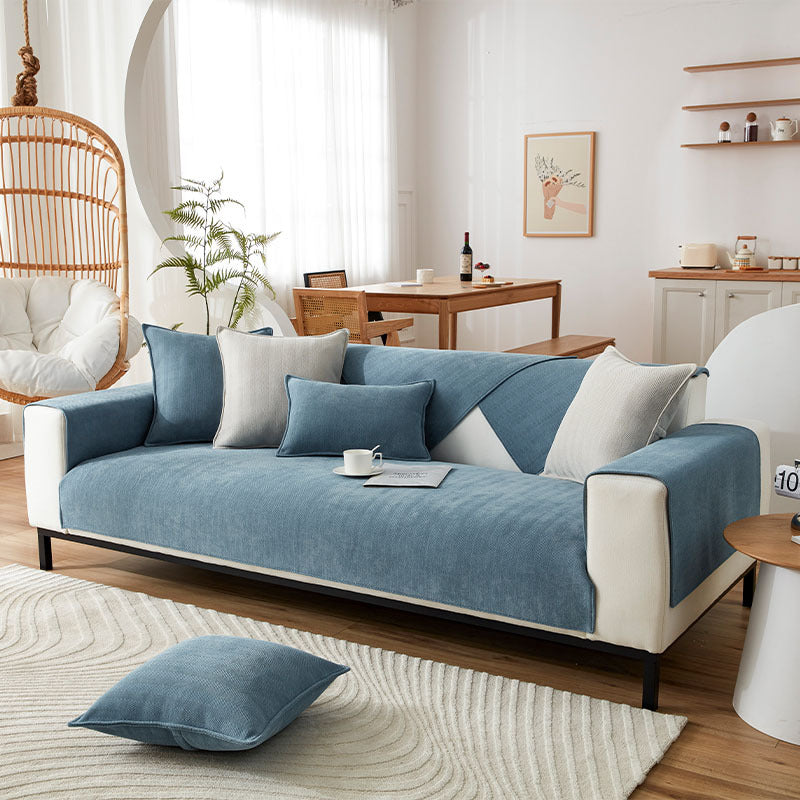 AestheticCover™ Sofabezug aus Chenille-Stoff mit Fischgrätenmuster