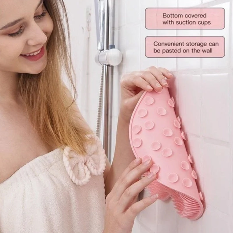 ShowerEssentials™ Multifunktions-Silikonschrubber für Fuß und Rücken