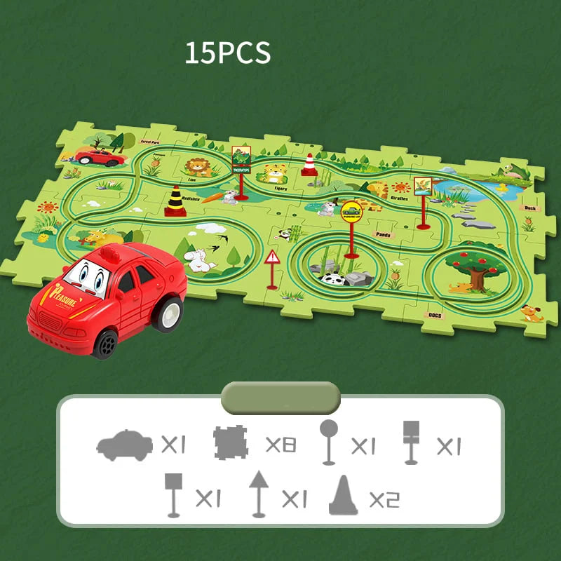 FunRace™ Puzzle-Autobahn-Rennen