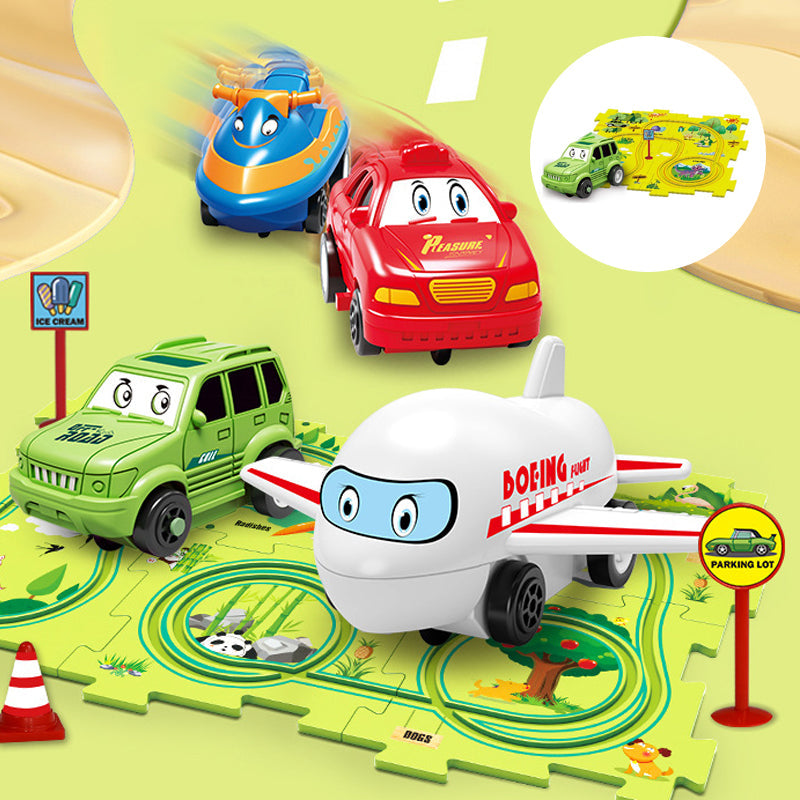 FunRace™ Puzzle-Autobahn-Rennen