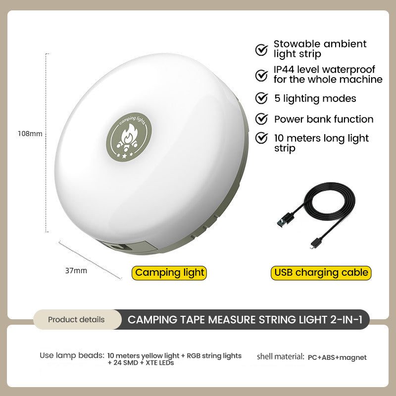 LumiOutdoors™ Tragbare Camping-Lichterkette