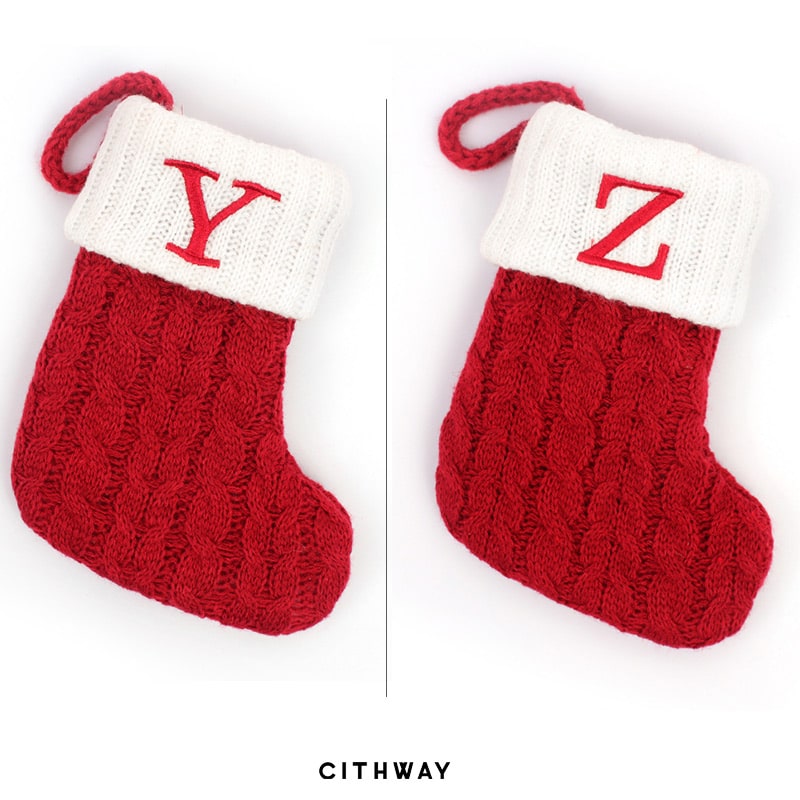 CozyHolidays™ Alphabet-Buchstaben Weihnachtssocken