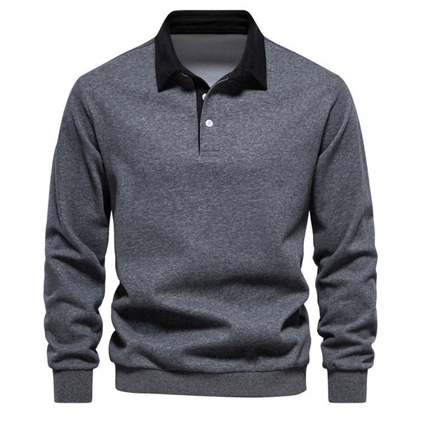 UrbanStyle™ Sweatshirt mit Polokragen für Männer